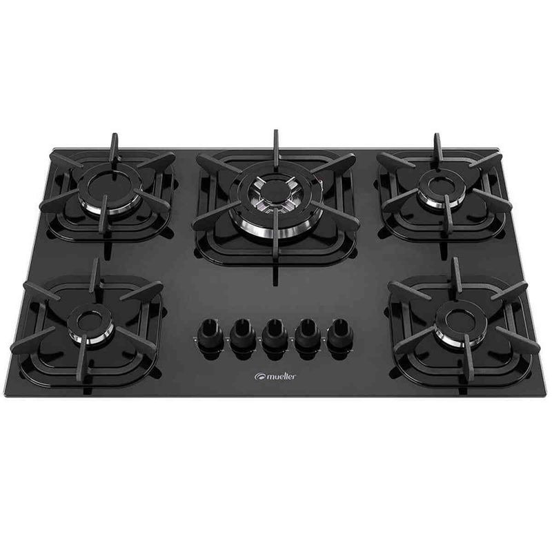 cooktop 5 bocas mueller superautomático preto 601270003