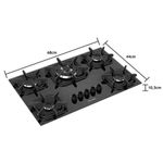 cooktop 5 bocas mueller superautomático preto 601270003