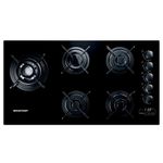 cooktop 5 bocas brastemp a gás preto bdt85aeuna