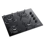 cooktop 4 bocas itatiaia essencial com mesa de vidro temperado preto bivolt (mp)