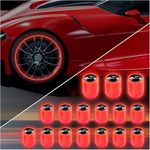 tampas de válvula fluorescentes aokdom vermelho - 16 peças a-bi