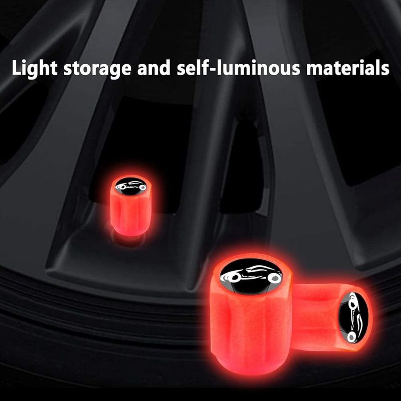 tampas de válvula fluorescentes aokdom vermelho - 16 peças a-bi