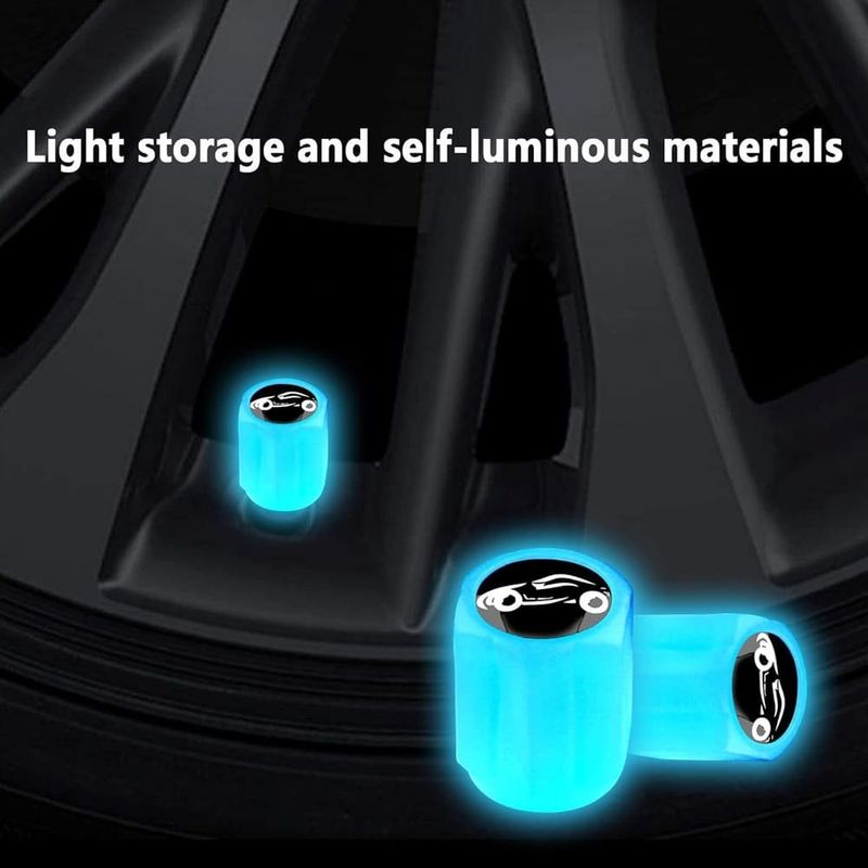 tampas de válvula fluorescentes aokdom azul - 16 peças a-bi