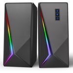 alto-falante gamer com iluminação rgb llevtic a-bi