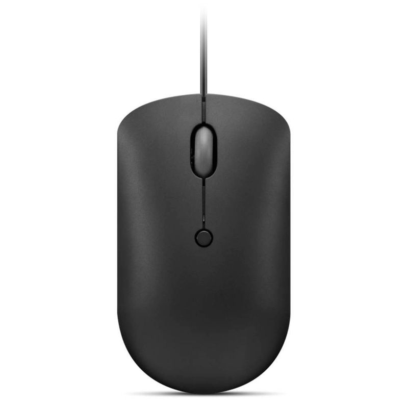 mouse lenovo com fio preto usb-c 400