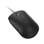mouse lenovo com fio preto usb-c 400