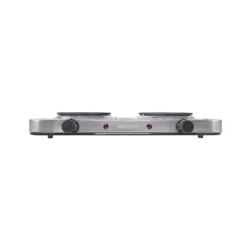 fogão elétrico de mesa 2 bocas agratto 2000w fm01 127v inox - 4917 (mp)
