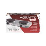 fogão elétrico de mesa 2 bocas agratto 2000w fm01 127v inox - 4917 (mp)