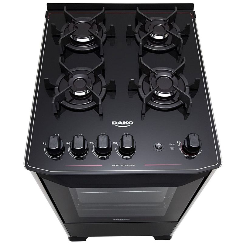 fogão 4 bocas dako automático magister preto 300000727