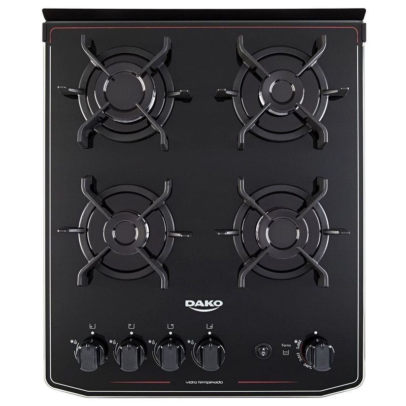 fogão 4 bocas dako automático magister preto 300000727