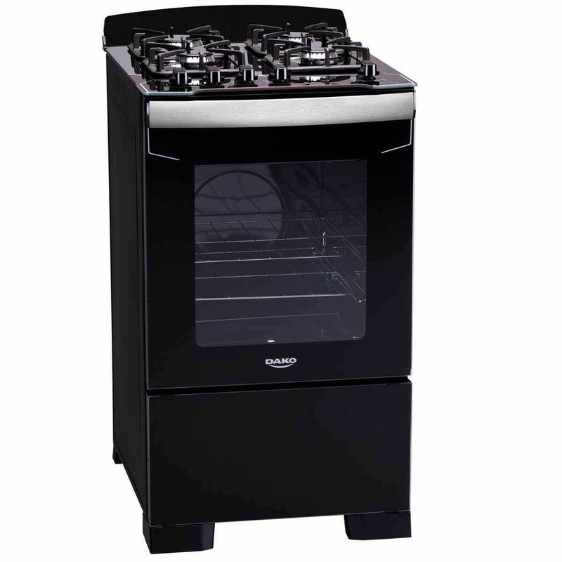 fogão 4 bocas dako automático diplomata preto 300001000