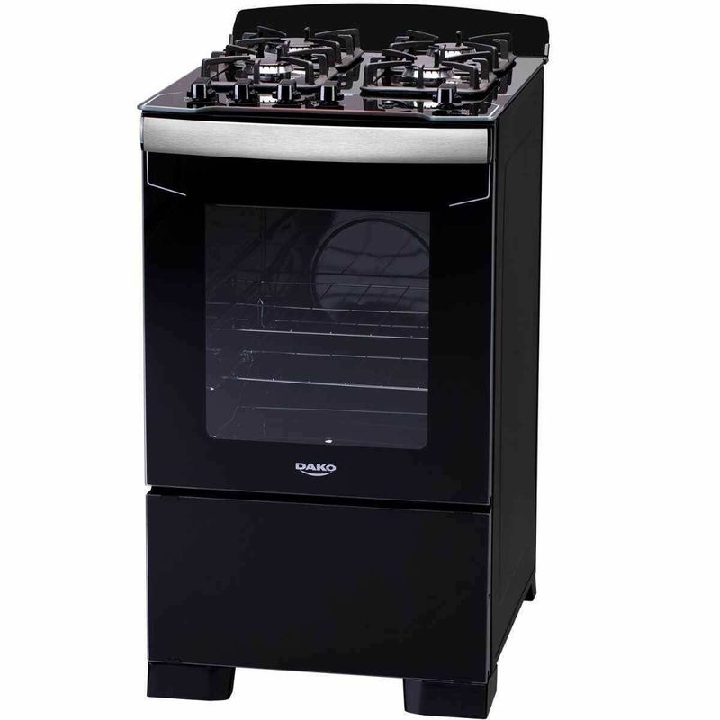 fogão 4 bocas dako automático diplomata preto 300001000