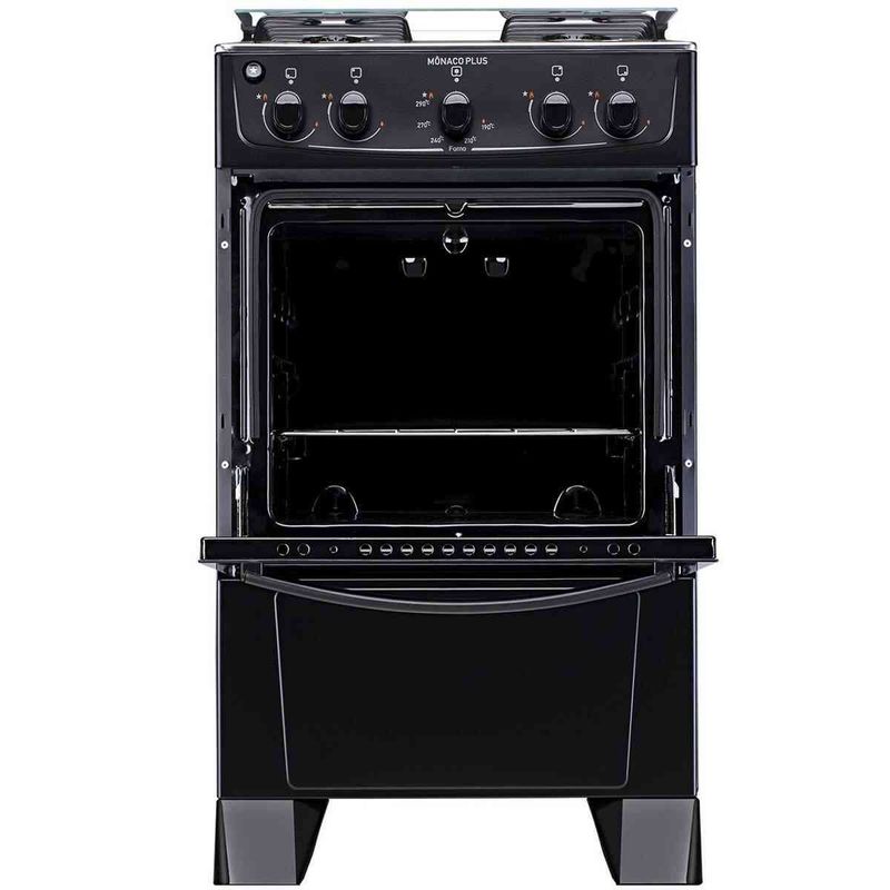 fogão 4 bocas atlas automático mônaco plus bivolt preto 300000714