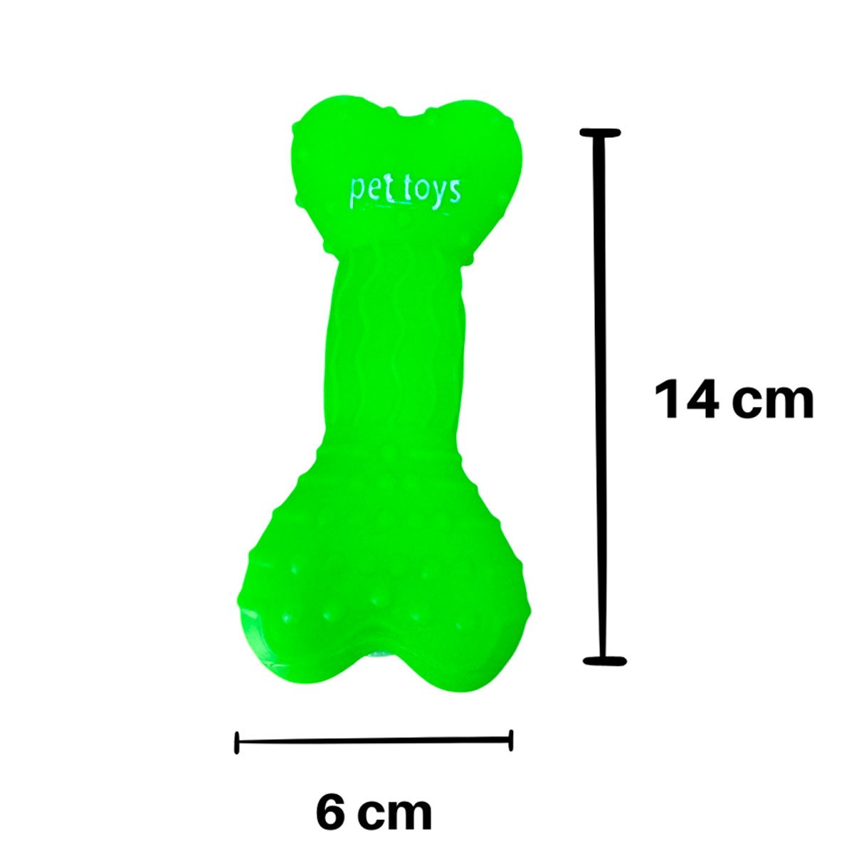 Encontraproduto.com.br - Brinquedo Osso Neon Pet Toys Verde (MP)