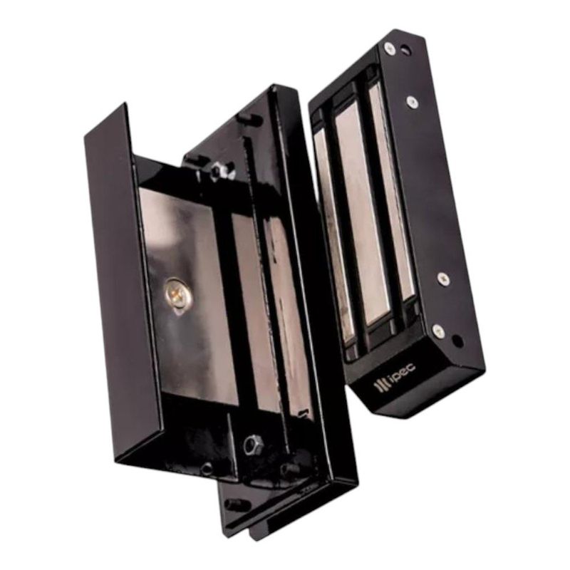 Fechadura Magnética Ipec Porta Vidro M150 Preta
