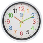 relógio de parede yn clock redondo branco 20cm (mp)
