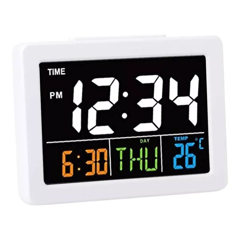 relógio de mesa yn clock 60% ps e 30% vidro branco (mp)