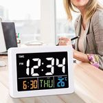 relógio de mesa yn clock 60% ps e 30% vidro branco (mp)