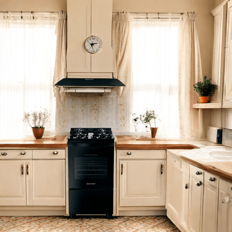 fogão 4 bocas brastemp automático bivolt mesa vidro preto bfo4vae