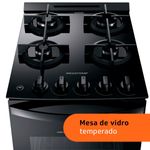 fogão 4 bocas brastemp automático bivolt mesa vidro preto bfo4vae