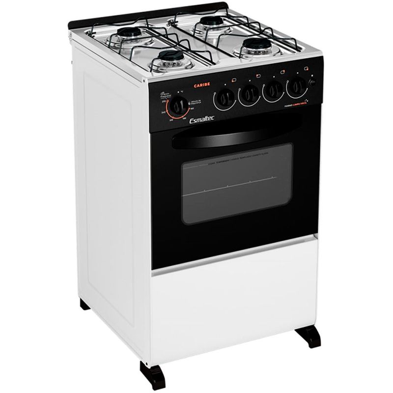 fogão 4 bocas esmaltec automático caribe branco 4112