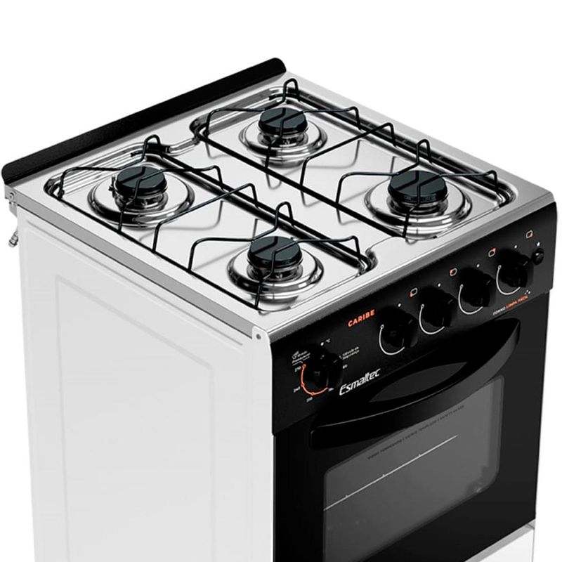 fogão 4 bocas esmaltec automático caribe branco 4112