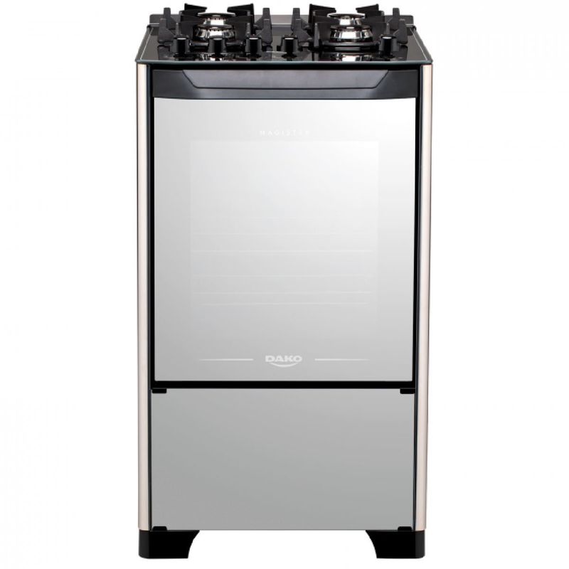 fogão 4 bocas dako automático magister style espelhado inox