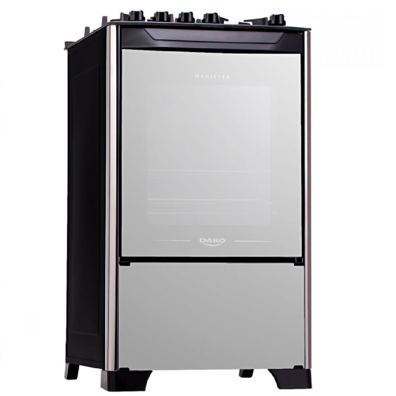 fogão 4 bocas dako automático magister style espelhado inox