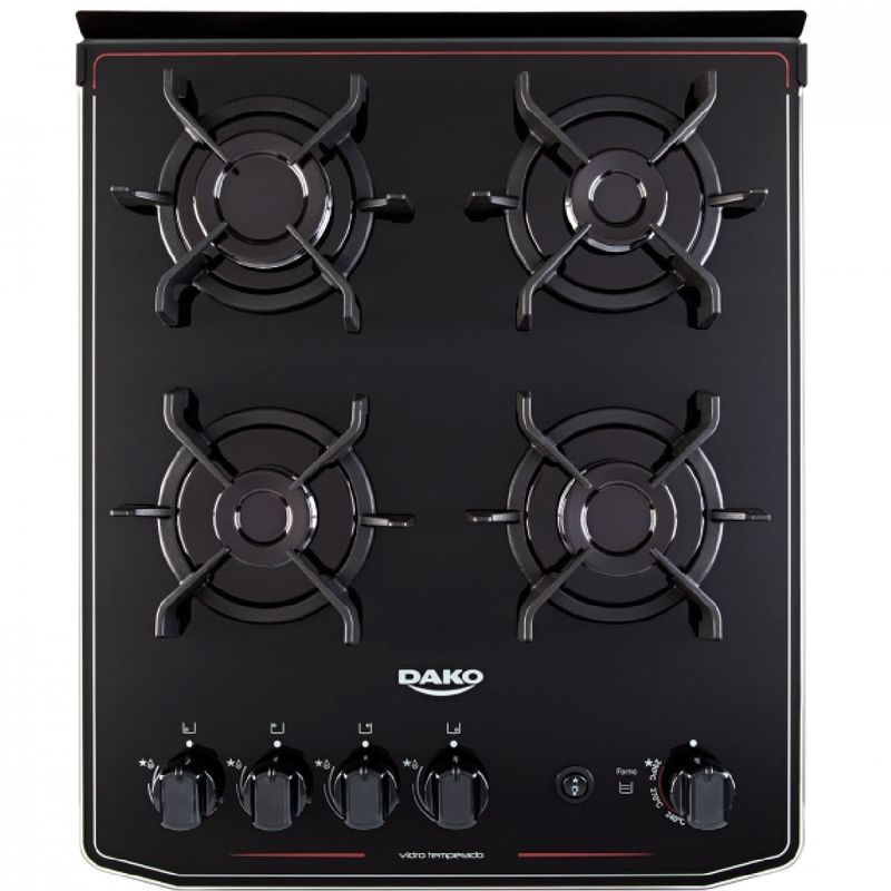 fogão 4 bocas dako automático magister style espelhado inox