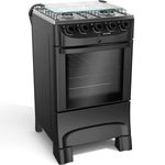 fogão 4 bocas mueller automático preto fosco mfi4bb