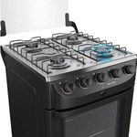 fogão 4 bocas mueller automático preto fosco mfi4bb