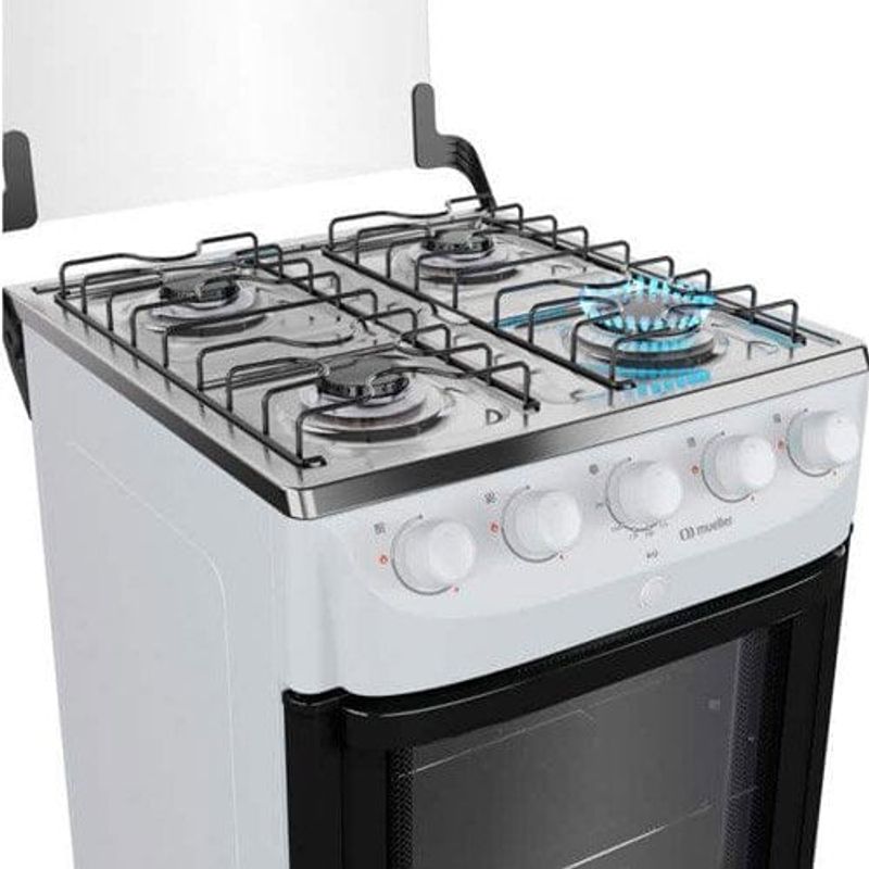 fogão 4 bocas mueller automático branco mfi4bb