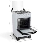 fogão 4 bocas mueller automático branco mfi4bb