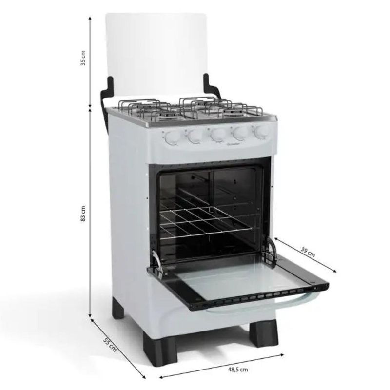 fogão 4 bocas mueller manual mfi4ba branco (mp)