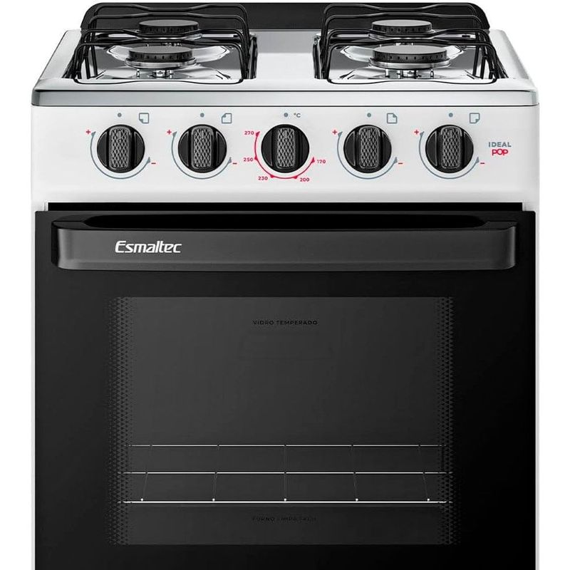 fogão 4 bocas esmaltec ideal pop branco f4isb 4120