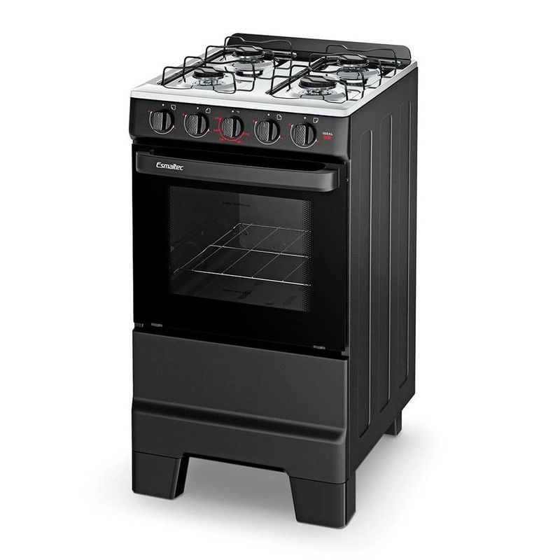fogão 4 bocas esmaltec ideal pop acendimento manual preto