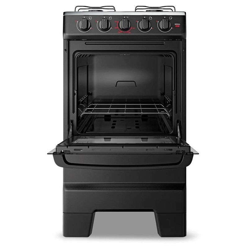 fogão 4 bocas esmaltec ideal pop acendimento manual preto