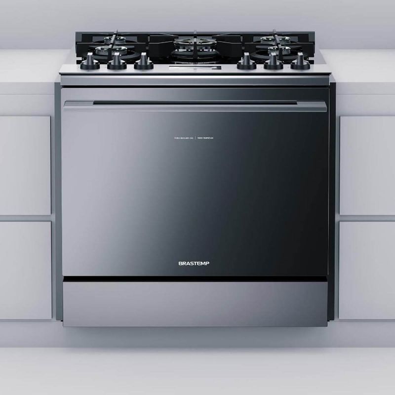 fogão de embutir 5 bocas brastemp automático touch timer inox bys5vcrnna