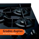 fogão 5 bocas brastemp automático mesa vidro preto