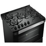 fogão 5 bocas mueller decorato vetro com mesa de vidro e acendimento automático bivolt preto