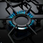 fogão 5 bocas mueller decorato vetro com mesa de vidro e acendimento automático bivolt preto