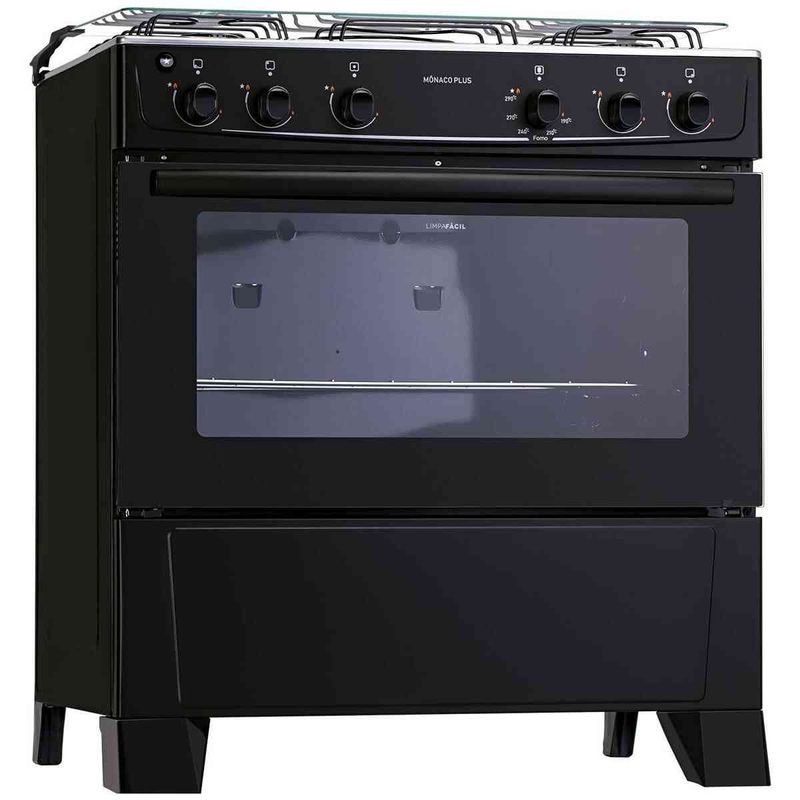 fogão 5 bocas atlas automático mônaco plus bivolt preto 300000717