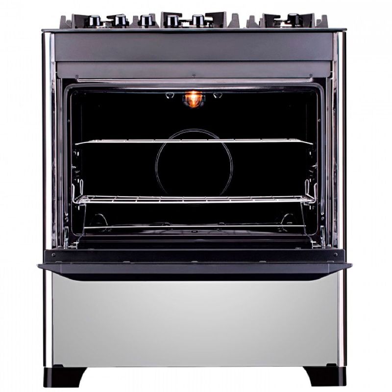 fogão 5 bocas dako automático magister style espelhado inox