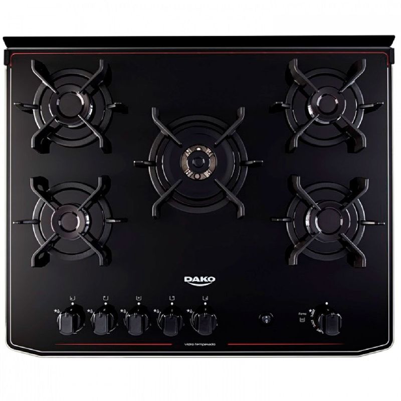fogão 5 bocas dako automático magister style espelhado inox