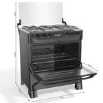 fogão 5 bocas mueller automático preto fosco mfi5bb