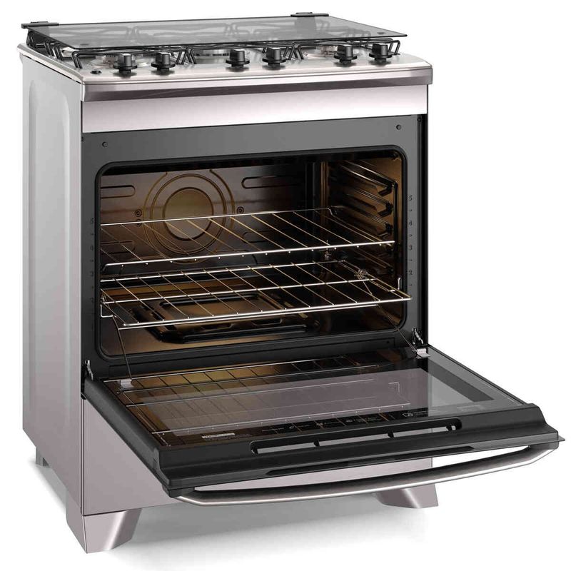 fogão 5 bocas electrolux efficient mesa inox bivolt fe5ic