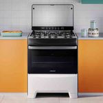 fogão 5 bocas continental automático mesa inox branco fc51b