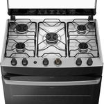 fogão 5 bocas continental automático mesa inox branco fc51b