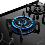 fogão 5 bocas atlas automático bivolt agile up glass preto 300001665
