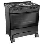 fogão 5 bocas esmaltado mueller mfi5bc 610001256 preto fosco (mp)